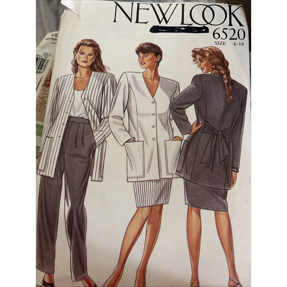 Simplicity New Look 6520 Vintage Sewing Pattern Ladies Ensemble Cut Size 12